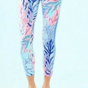 Lilly Pulitzer Small Luxletic HighRise Leggings Kaleidoscope 24" inseam EUC